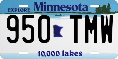 MN license plate 950TMW