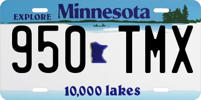 MN license plate 950TMX