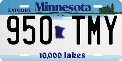 MN license plate 950TMY