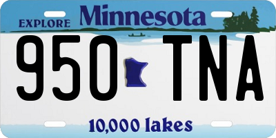 MN license plate 950TNA
