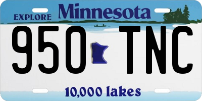 MN license plate 950TNC