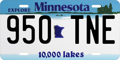 MN license plate 950TNE