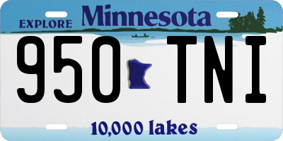 MN license plate 950TNI