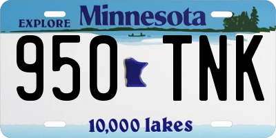MN license plate 950TNK