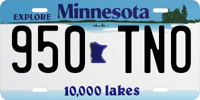 MN license plate 950TNO