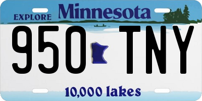 MN license plate 950TNY
