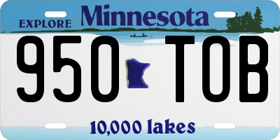 MN license plate 950TOB