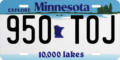 MN license plate 950TOJ