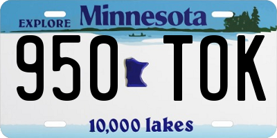 MN license plate 950TOK