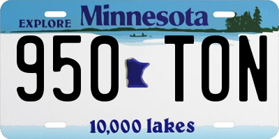 MN license plate 950TON