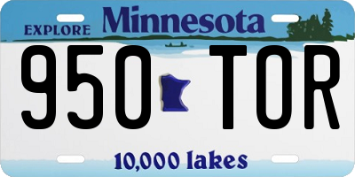 MN license plate 950TOR