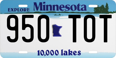 MN license plate 950TOT