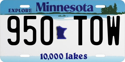 MN license plate 950TOW