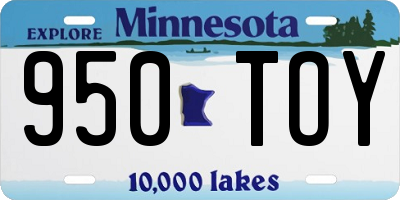 MN license plate 950TOY