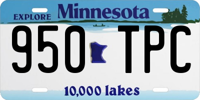 MN license plate 950TPC