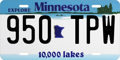 MN license plate 950TPW