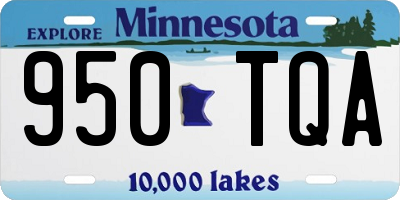 MN license plate 950TQA