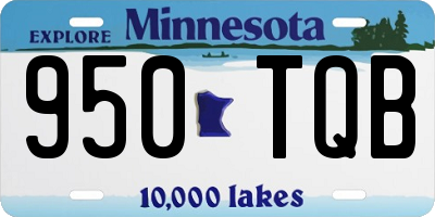 MN license plate 950TQB