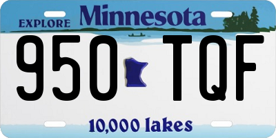 MN license plate 950TQF