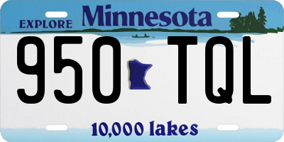 MN license plate 950TQL