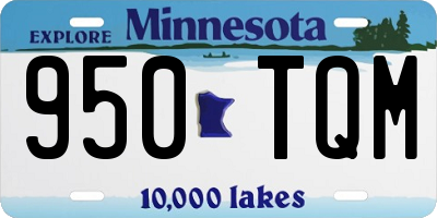 MN license plate 950TQM