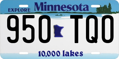 MN license plate 950TQO