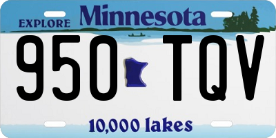 MN license plate 950TQV