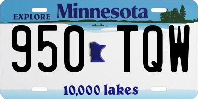 MN license plate 950TQW