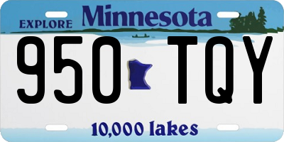 MN license plate 950TQY