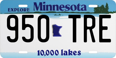 MN license plate 950TRE