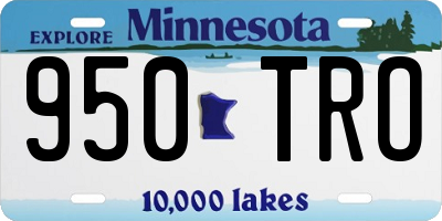 MN license plate 950TRO