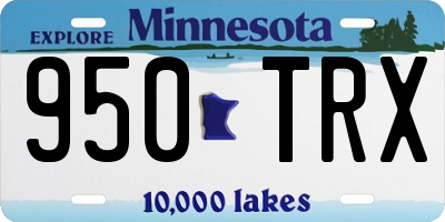 MN license plate 950TRX