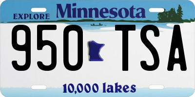 MN license plate 950TSA