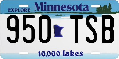 MN license plate 950TSB