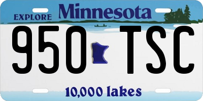 MN license plate 950TSC