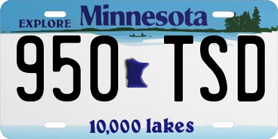 MN license plate 950TSD