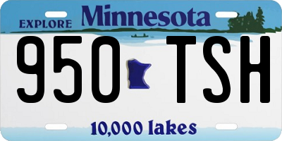 MN license plate 950TSH