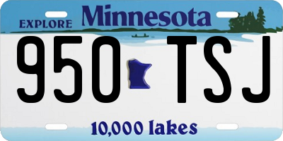 MN license plate 950TSJ