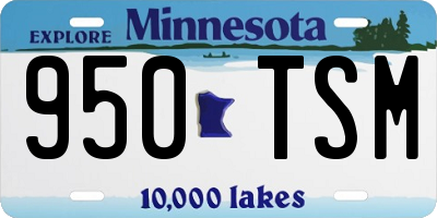 MN license plate 950TSM