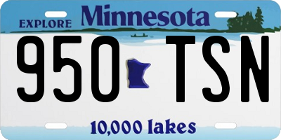 MN license plate 950TSN