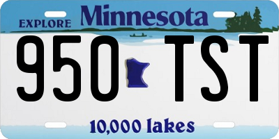 MN license plate 950TST