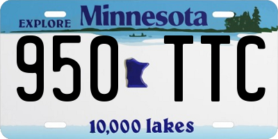 MN license plate 950TTC
