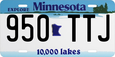 MN license plate 950TTJ