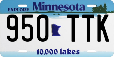 MN license plate 950TTK
