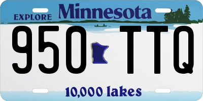 MN license plate 950TTQ