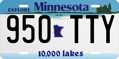 MN license plate 950TTY