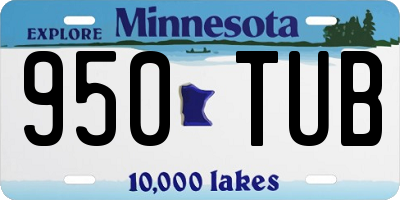 MN license plate 950TUB