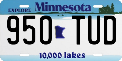 MN license plate 950TUD