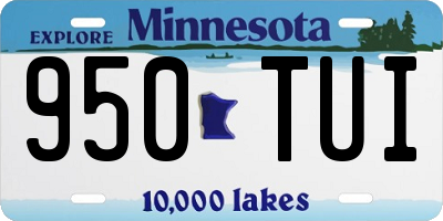 MN license plate 950TUI