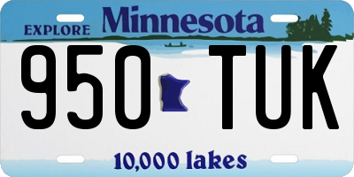 MN license plate 950TUK